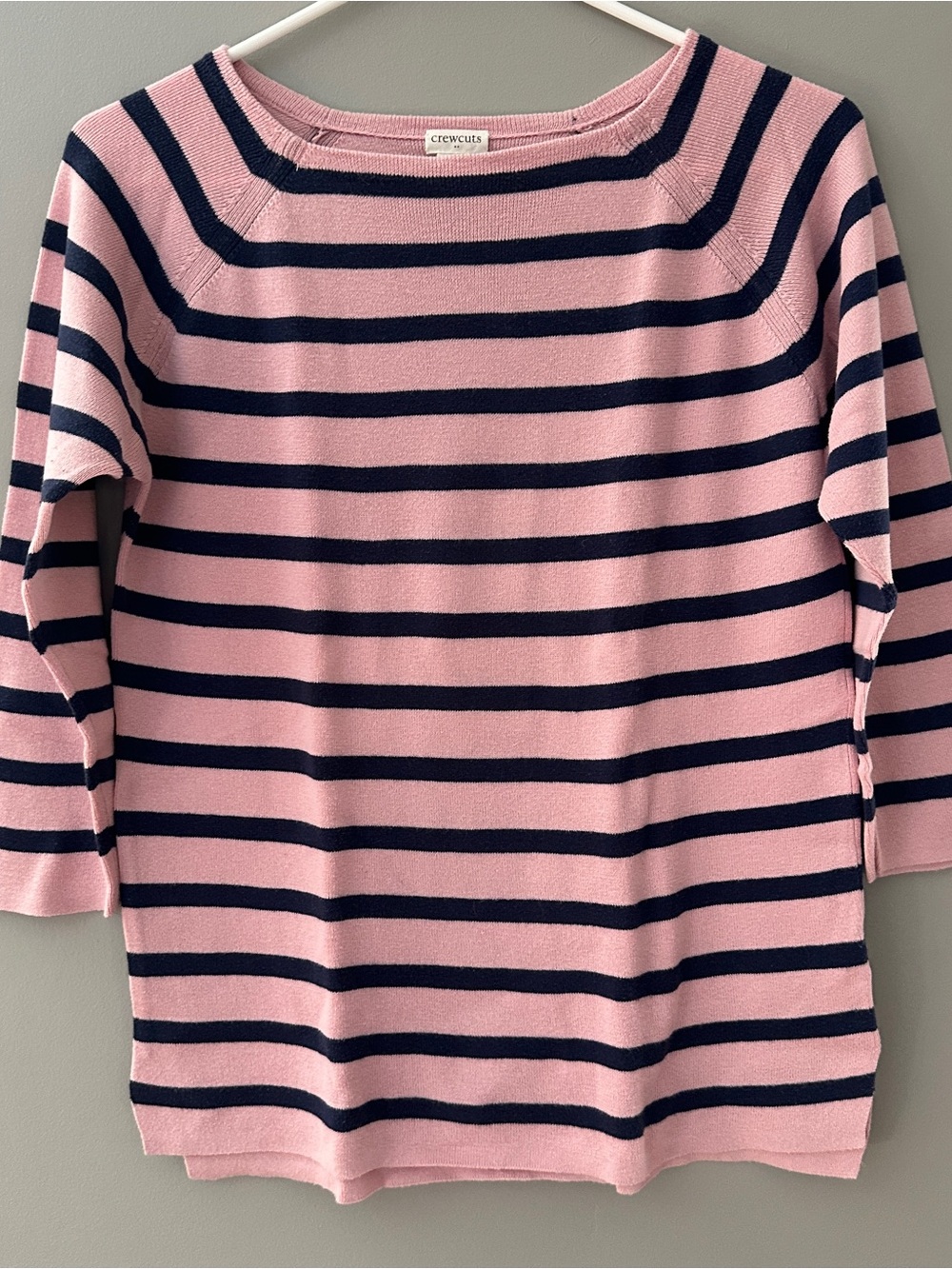 Crewcuts Pink and Navy Striped Sweater